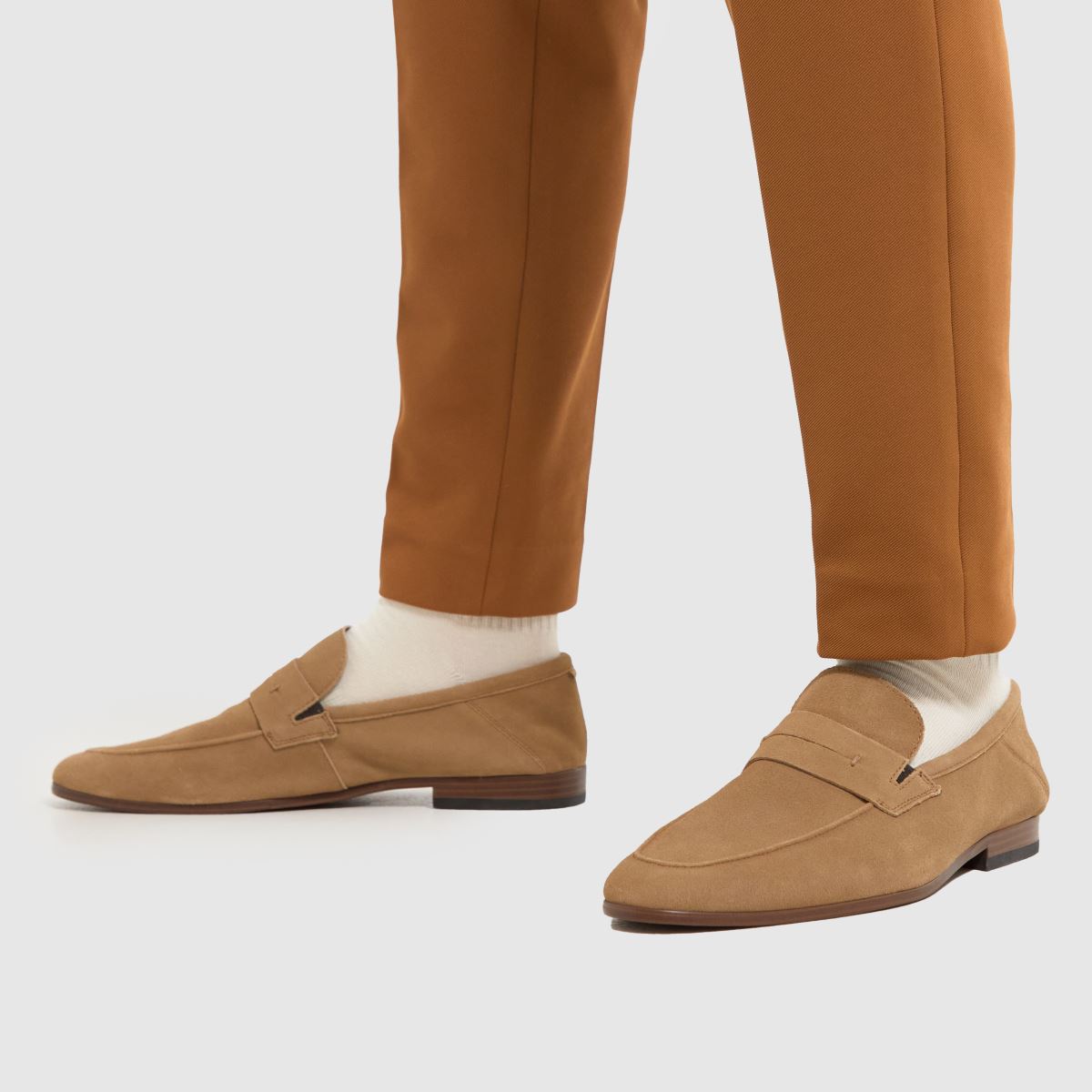 Schuh – Randy – Ofodrade loafers i stenfärgad färg