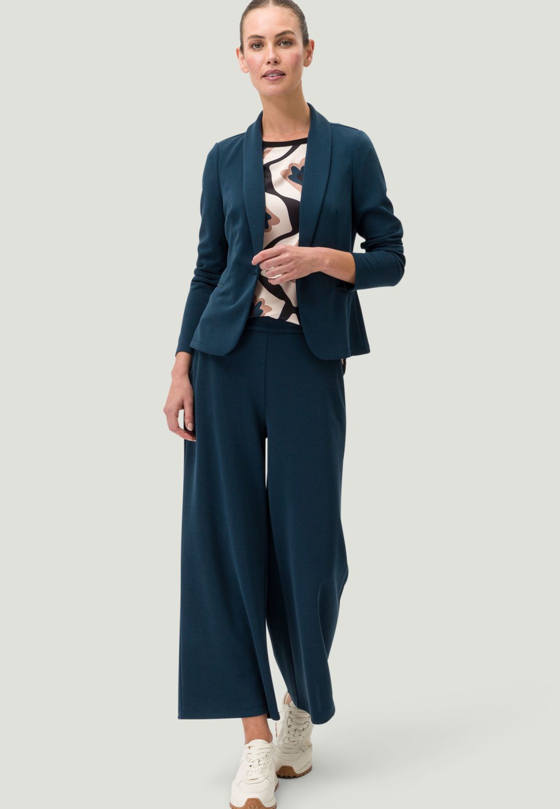 Jerseyblazer mit Paspeltaschen
