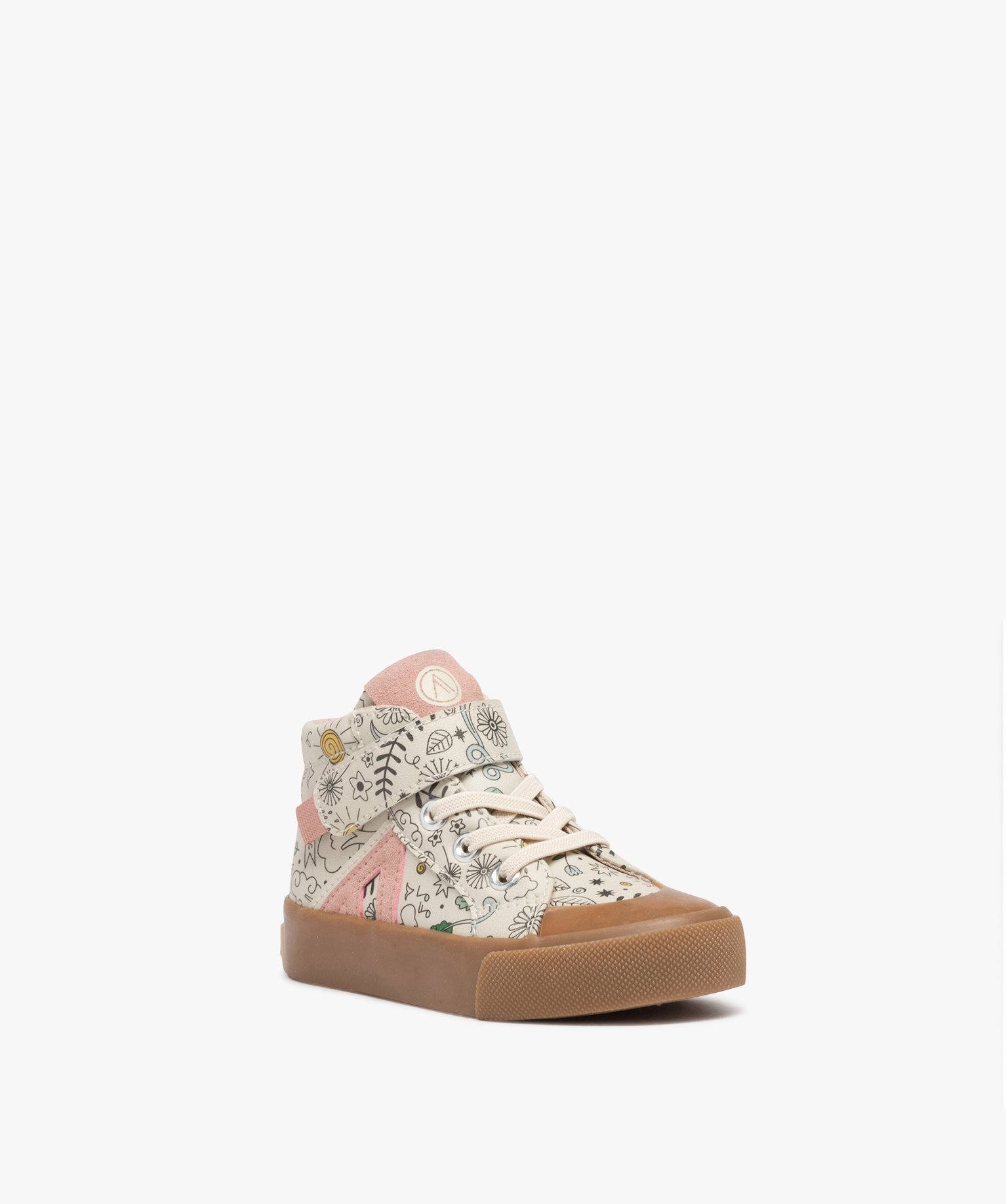 Baskets bébé fille mid-cut à motifs - Alma Planète multicolore | GEMO