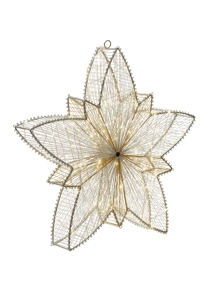 Beliani LED Deko HOFSOS in Silber - (W) 50 x (H) 50 x (L) 8 cm günstig kaufen onesize