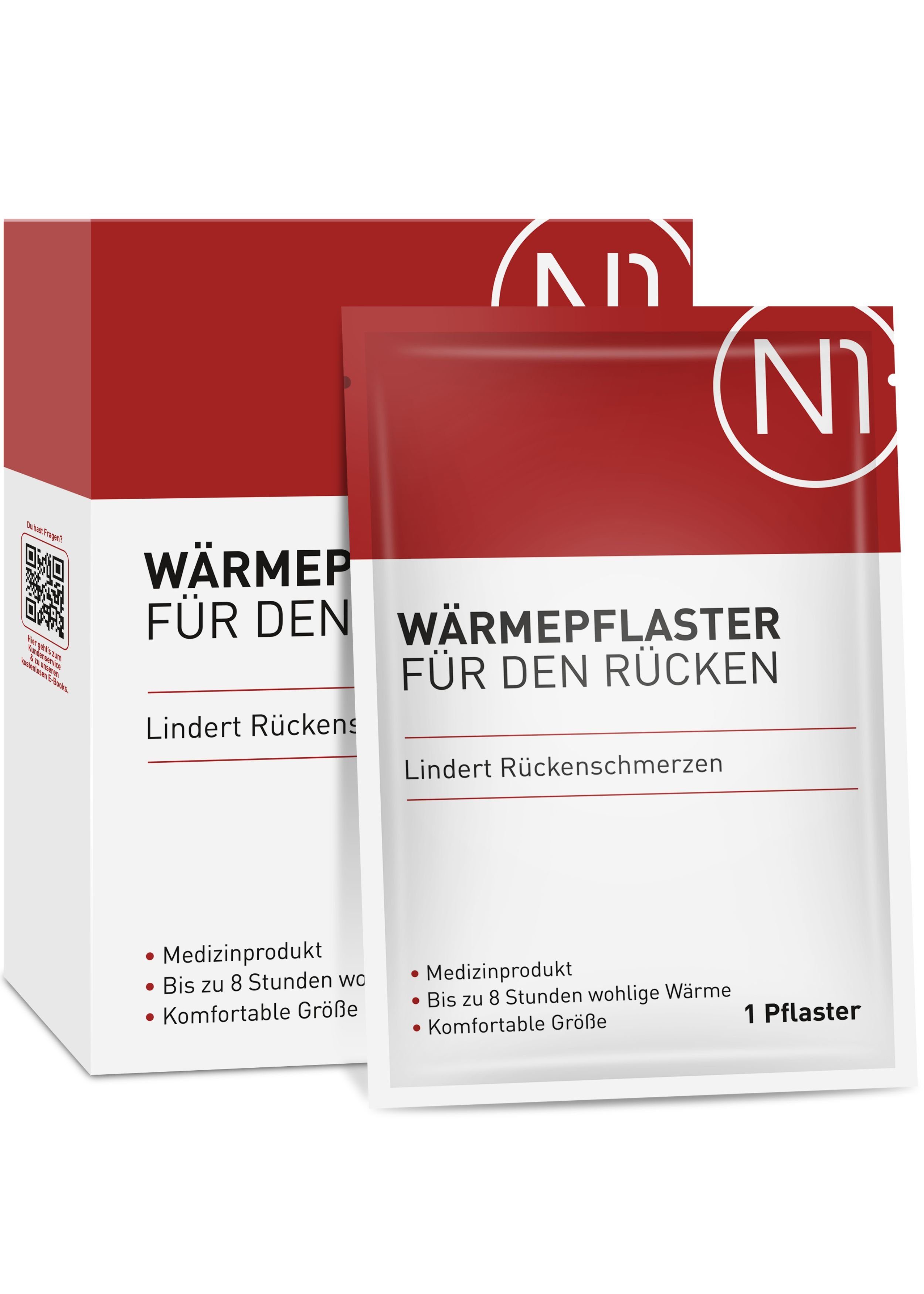 N1 Healthcare Wärmepflaster für den Rücken (4 St), 8 Stunden wohltuende Wärme