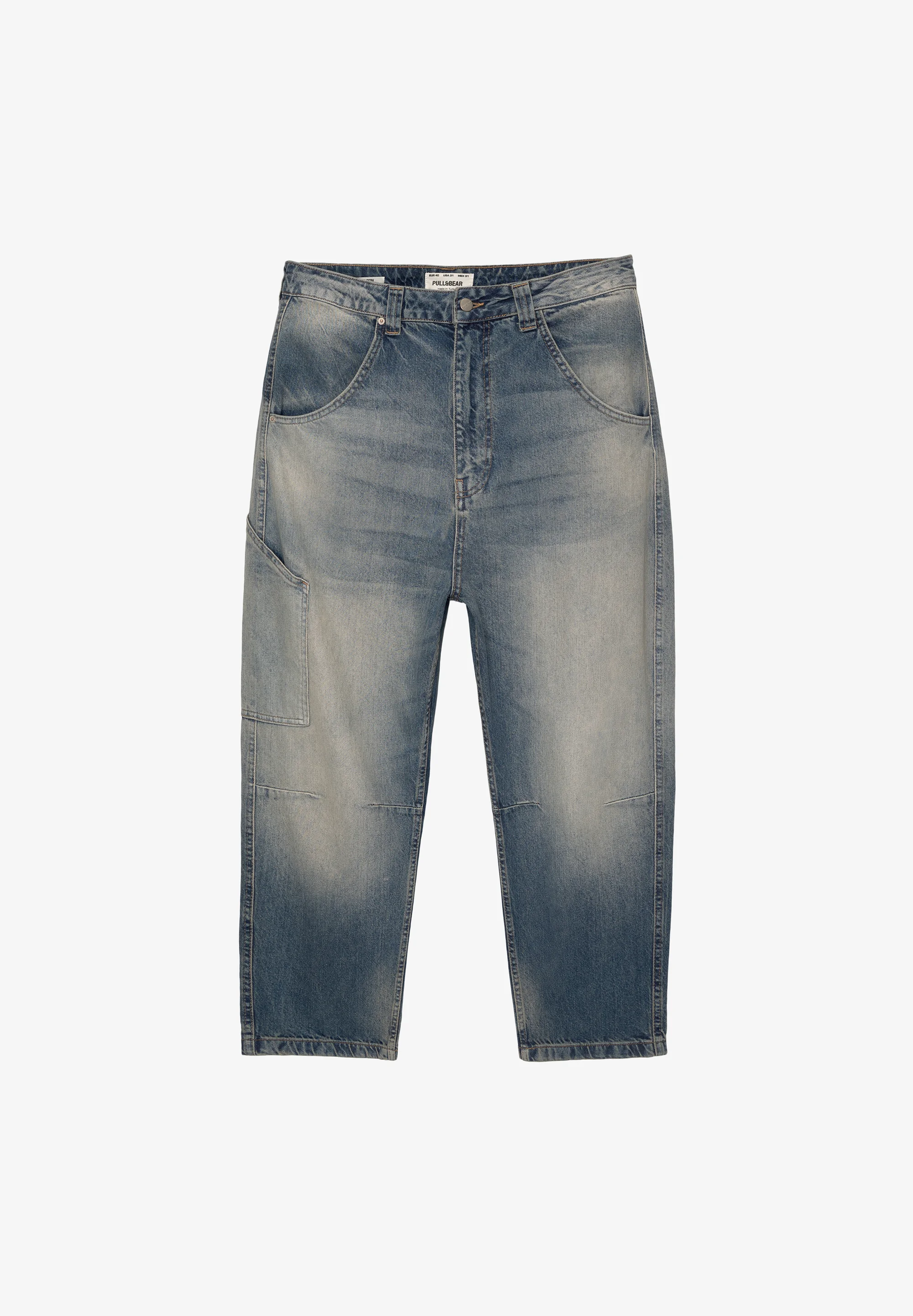 PULL&BEAR WASHED BALLOON FIT - Vaqueros pitillo