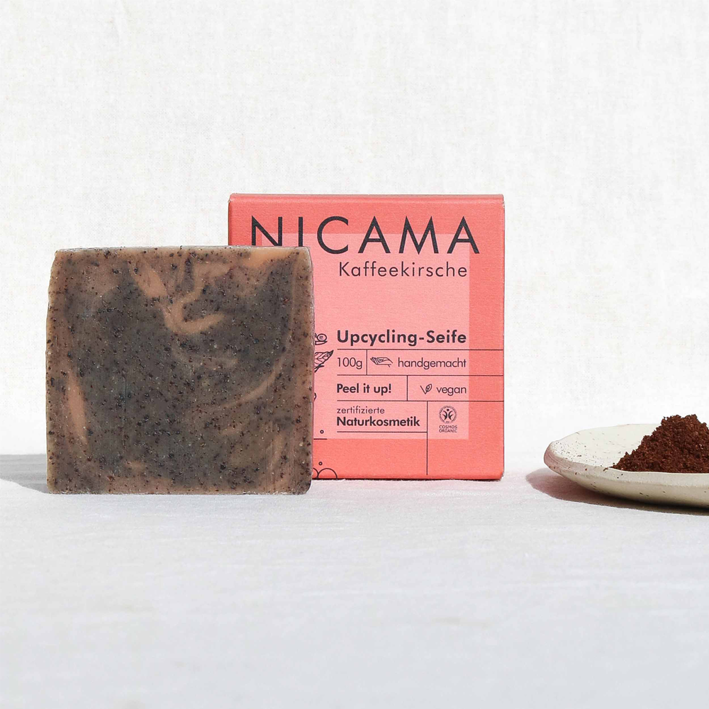 Nicama Upcyclingseife Kaffeekirsche 100 g