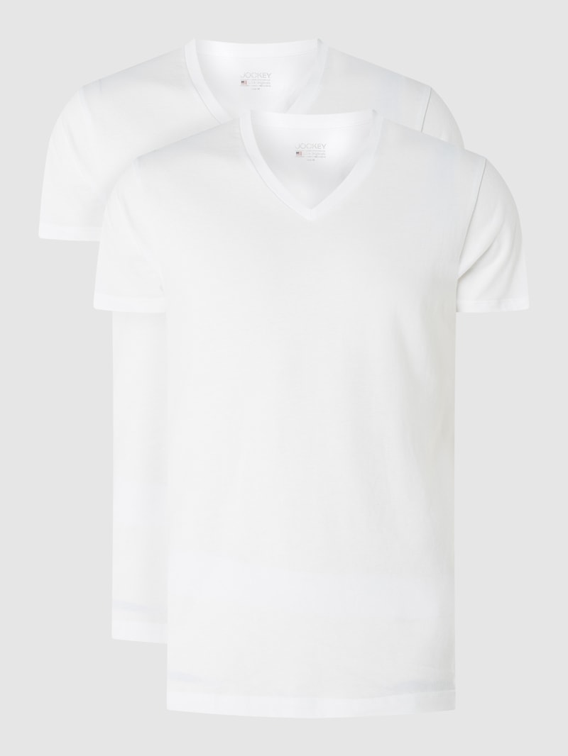 T-Shirt aus Baumwolle im 2er-Pack in weiß