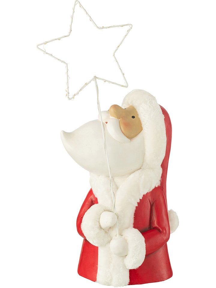 J Line LED-Dekoleuchte ''Weihnachtsmann Stern'' in Rot/ Weiß - (H)67 x Ø 23 cm günstig kaufen onesize