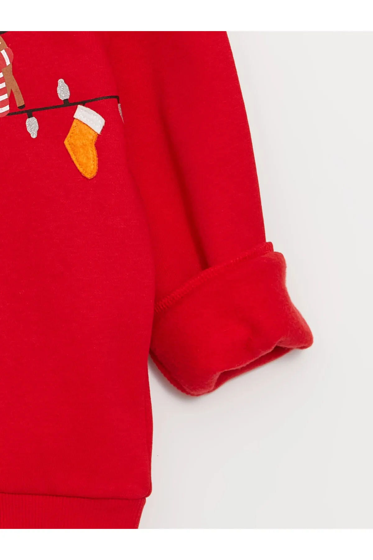 LC Waikiki  Langärmliges Mädchen-Sweatshirt mit Rundhalsausschnitt und Neujahrsmotiv