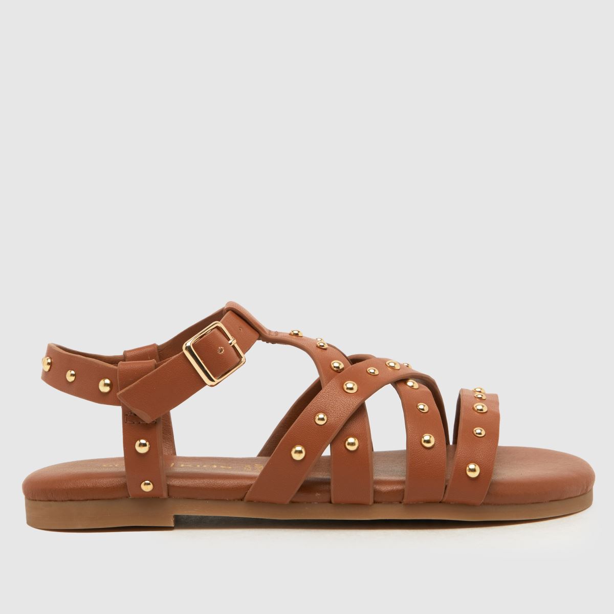 Schuh tan tabby nitade juniorsandaler för flickor