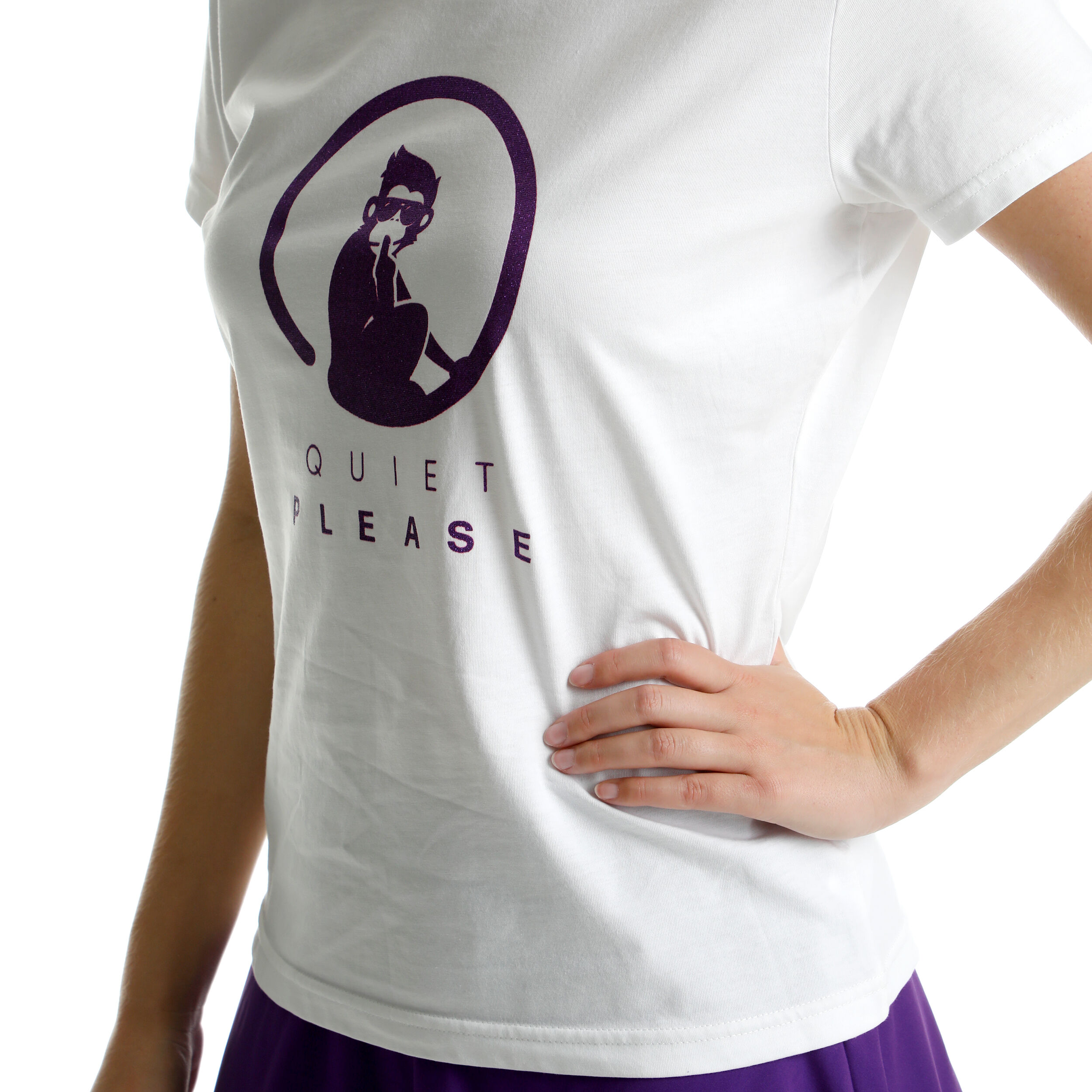 Baseline Glitter T-Shirt Damen - Weiß