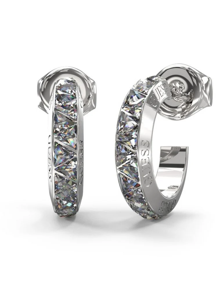 GUESS Crystal Hoop Earrings JUBE04573JWRHT-U