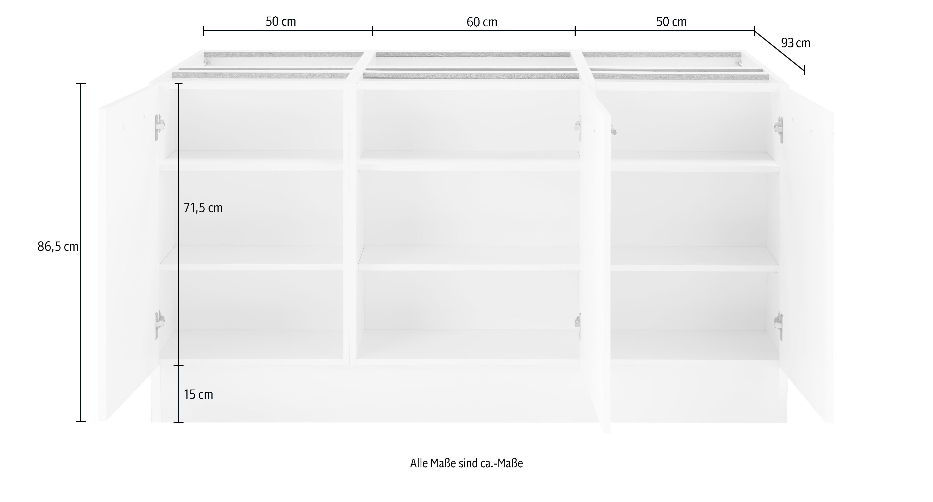 wiho Küchen Kücheninsel Ela, ohne E-Geräte, Breite 160 cm, Schubkästen mit Soft-Close-Funktion