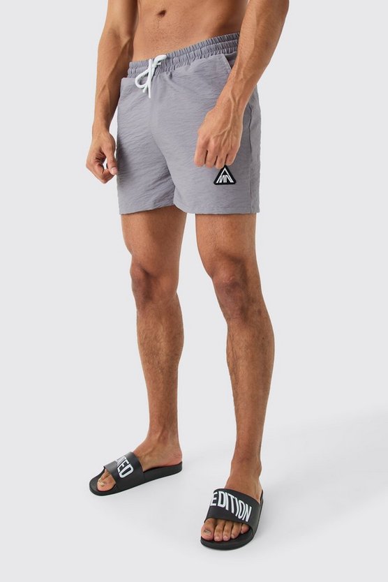 Kurze Man Badehose in Knitteroptik