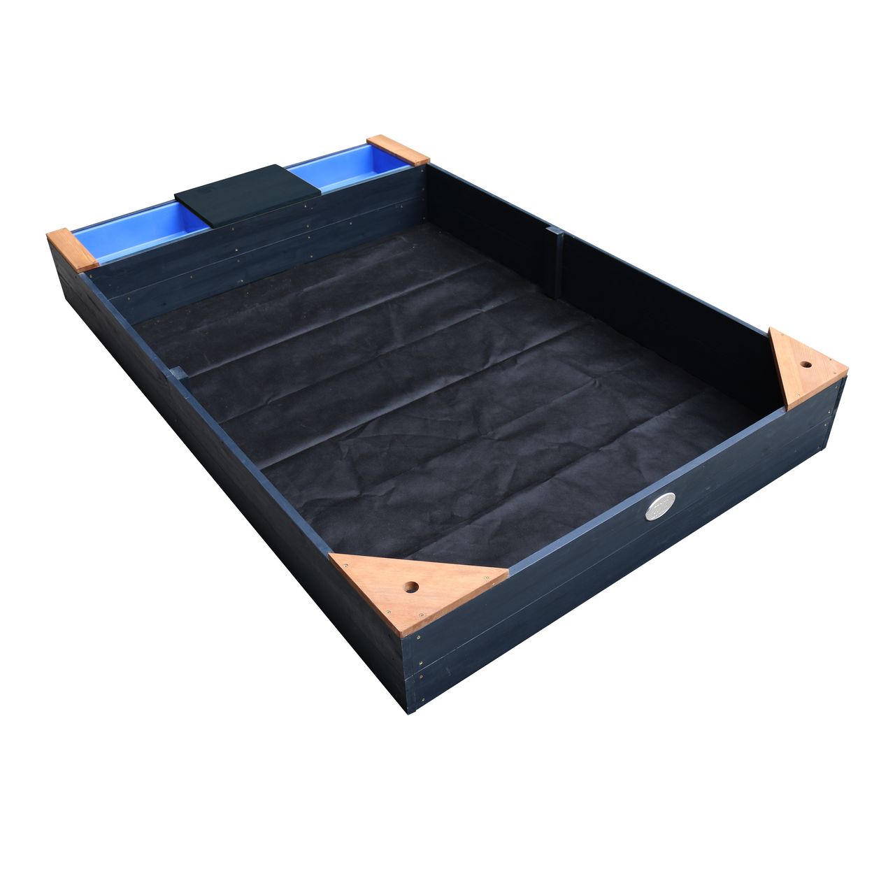 AXI Kelly Sandkasten mit becken und Bank Anthrazit/Braun