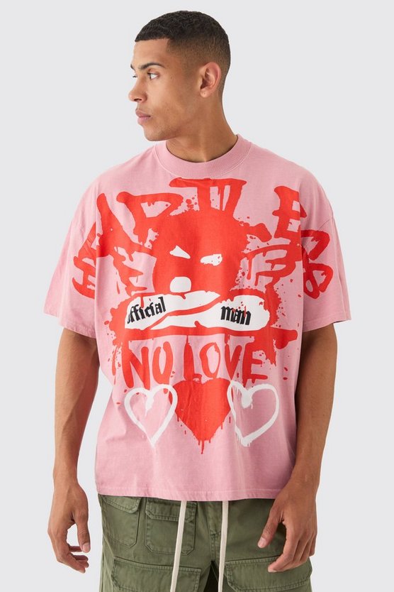 Oversize T-Shirt mit Heartless-Print