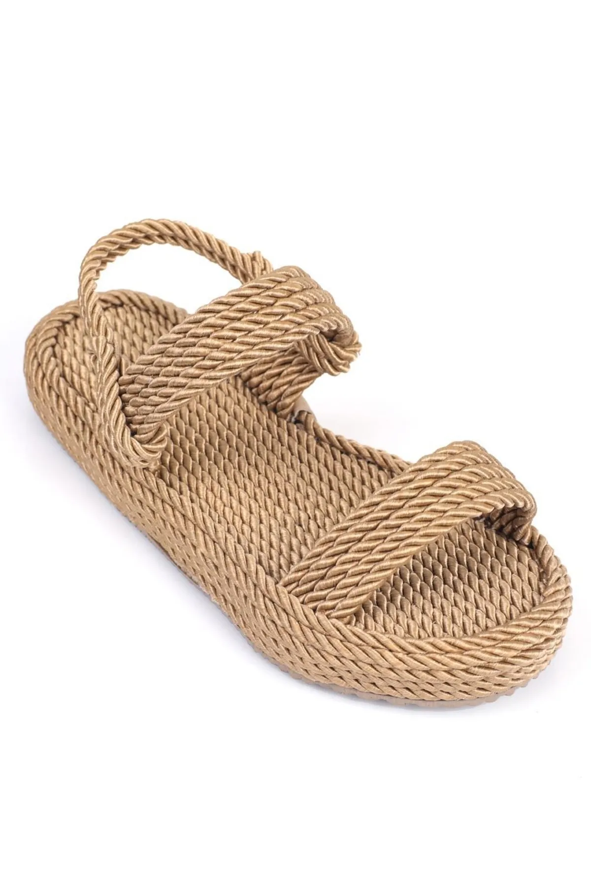 Capone Outfitters  Capone Damen-Sandalen mit dickem Seilband und dickem Absatz