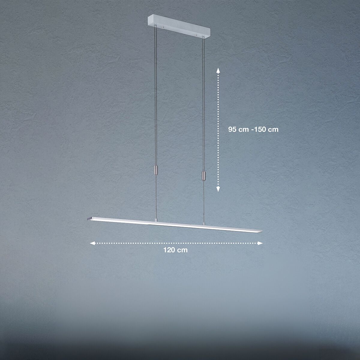 Fischer & Honsel LED Pendelleuchte Metz-TW Alu 120 cm