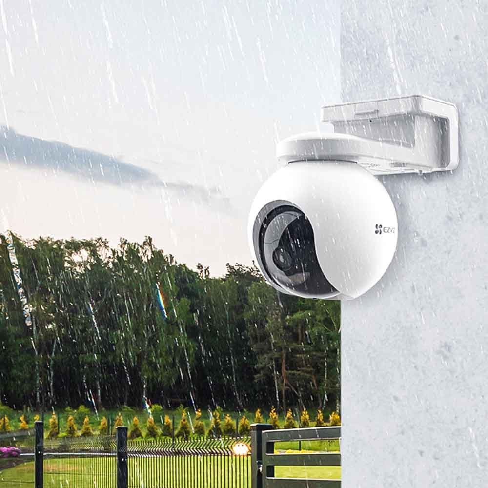 EZVIZ HB8 2K WLAN batteriebetriebene schwenk- und neigbare Überwachungskamera (Außenbereich, Innenbereich, 360°-Panoramaabdeckung, 32 GB eMMC-Speicher, Nachtsicht in Farbe, Aktive Verteidigung)