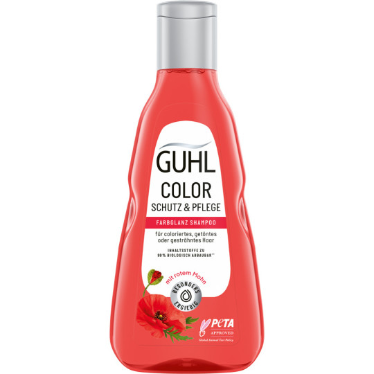 Guhl Farbglanz Shampoo Color Schutz & Pflege für coloriertes,getöntes oder gesträhntes Haar 250ML