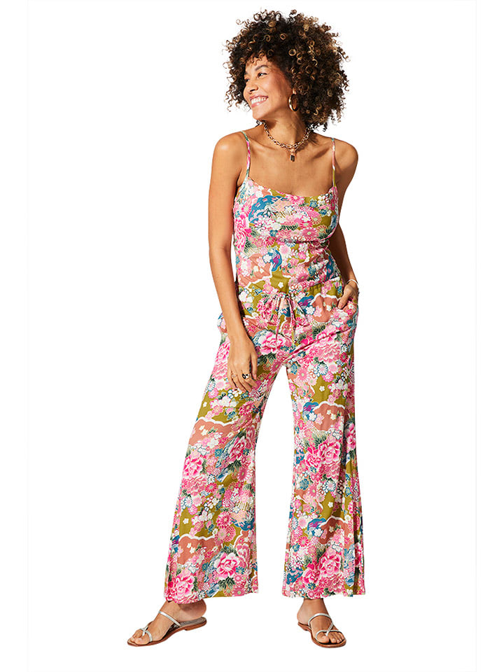 Aller Simplement Jumpsuit in Rosa/ Grün/ Blau günstig kaufen