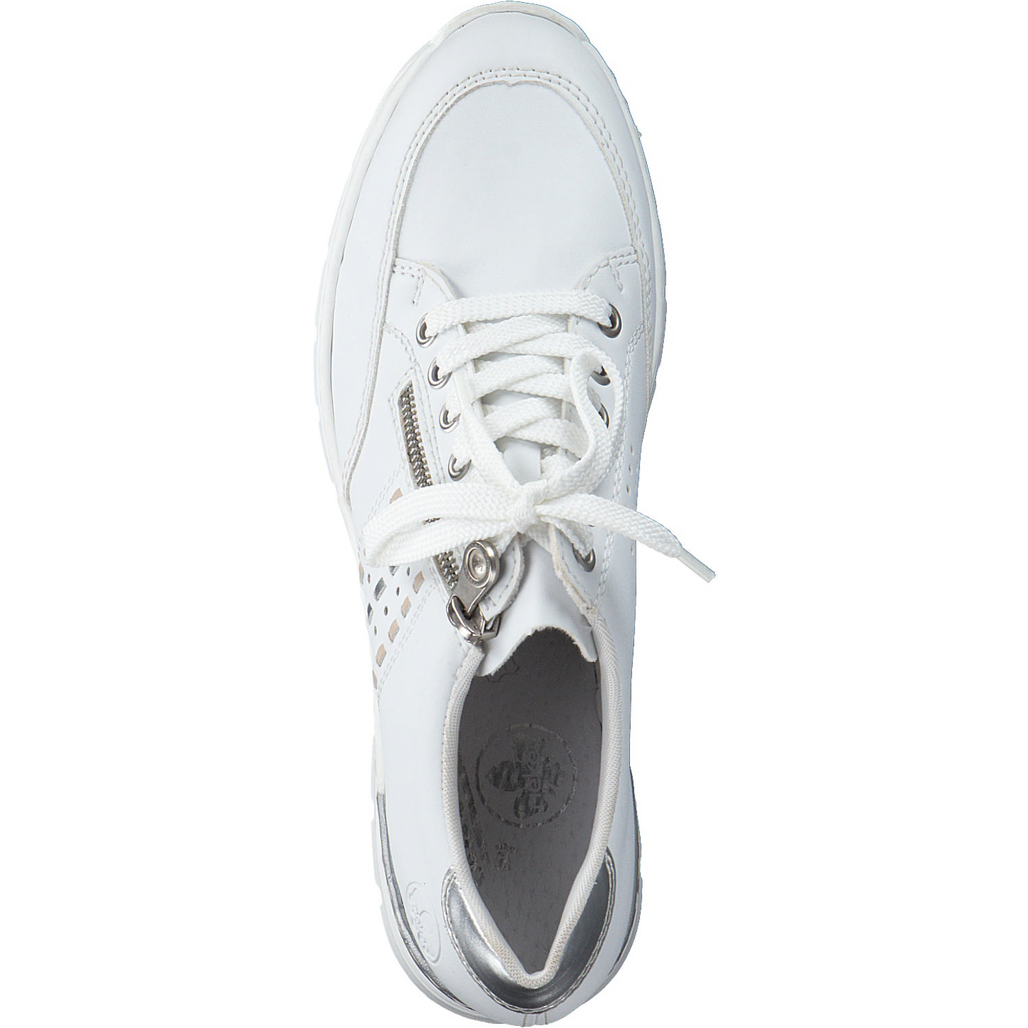 Rieker N8321, Sneakers Low, Damen, Weiß