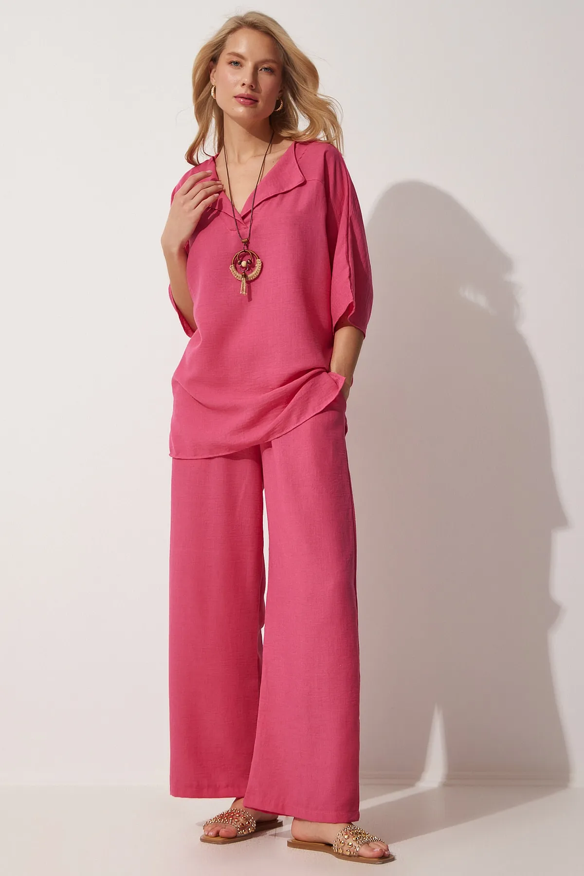 Happiness İstanbul  Zweiteiler - Rosa - Regular Fit