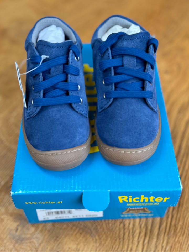 Richter Shoes Leder-Sneakers in Dunkelblau günstig kaufen 23