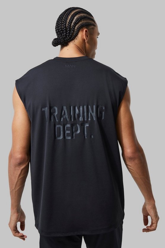 Tall Oversize Man Active Trainings Dept Tanktop