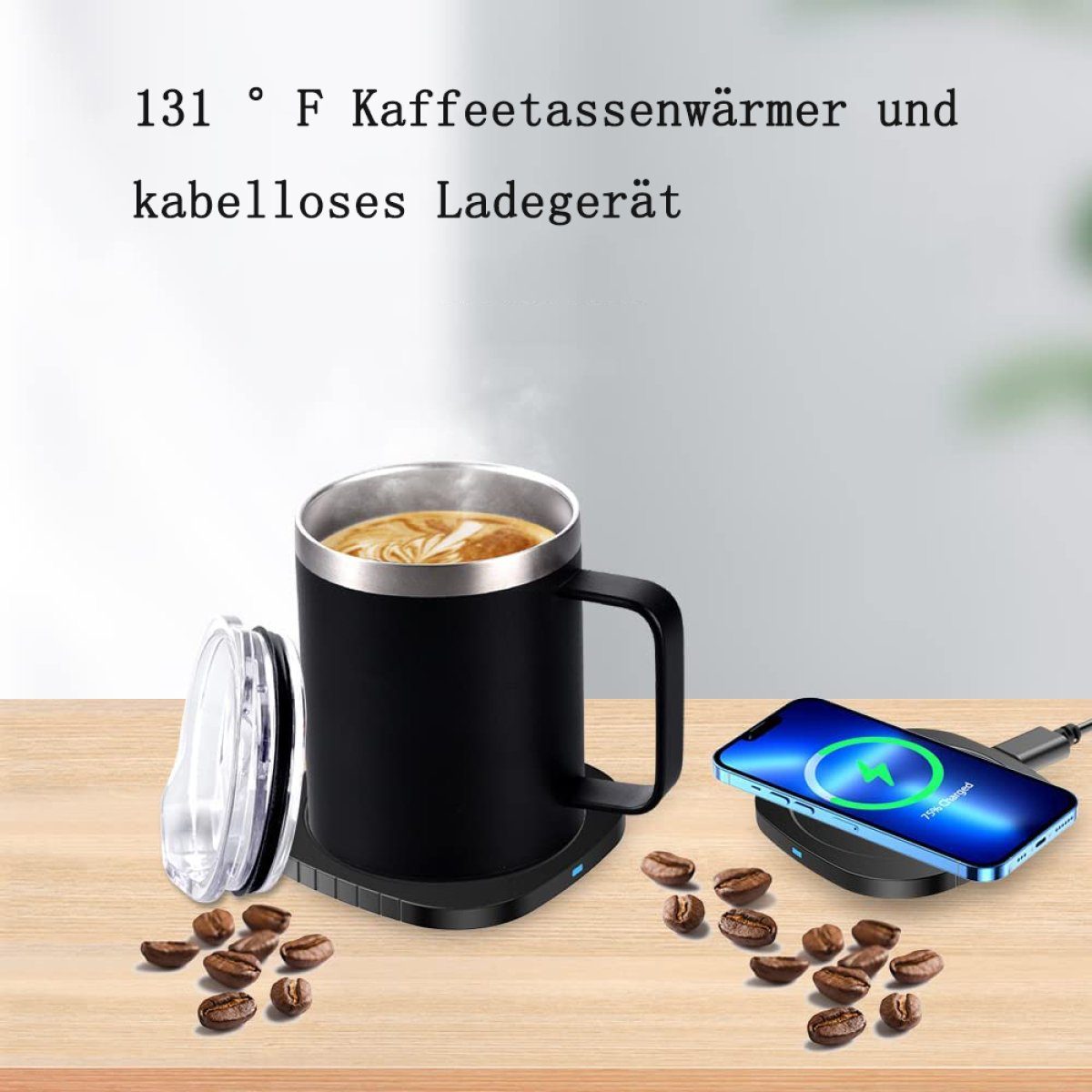 JedBesetzt Tassenwärmer Elektrischer Kaffeewärmer,Smart Schreibtisch Kaffeewärmer,büro gadgets