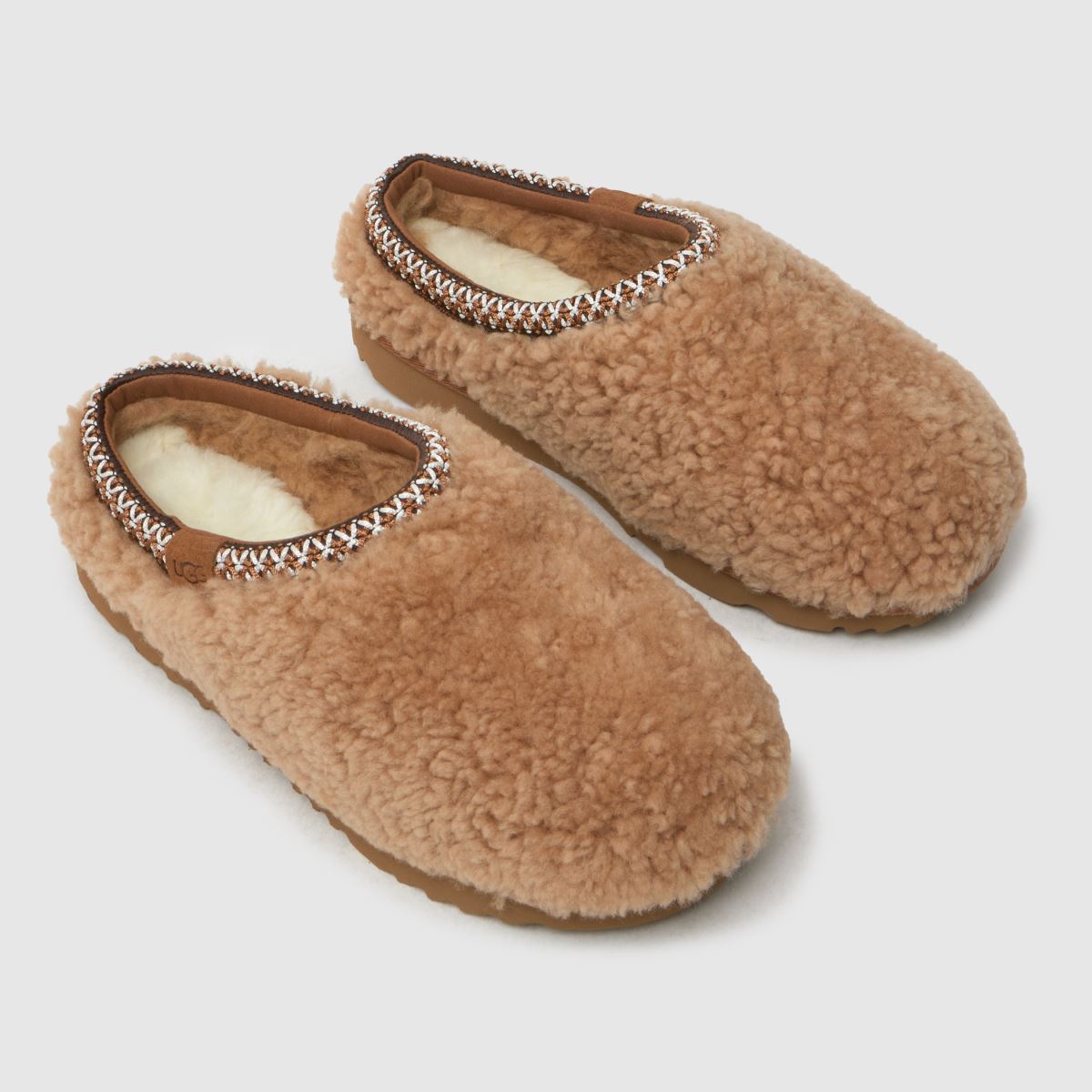 UGG kastanjebruna tasman maxi lockiga juniortofflor
