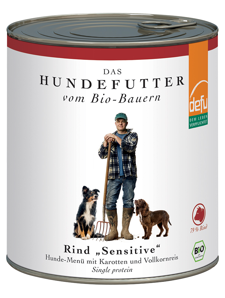 Defu Hundenassfutter Defu Hunde-Menü sensitiv 6x820g Rind