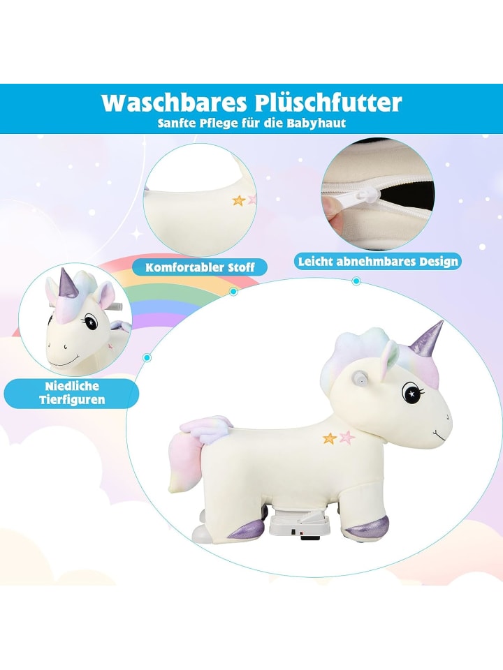 COSTWAY 6V Elektro Tierform Plüsch in Lila günstig kaufen 72 x 35 cm