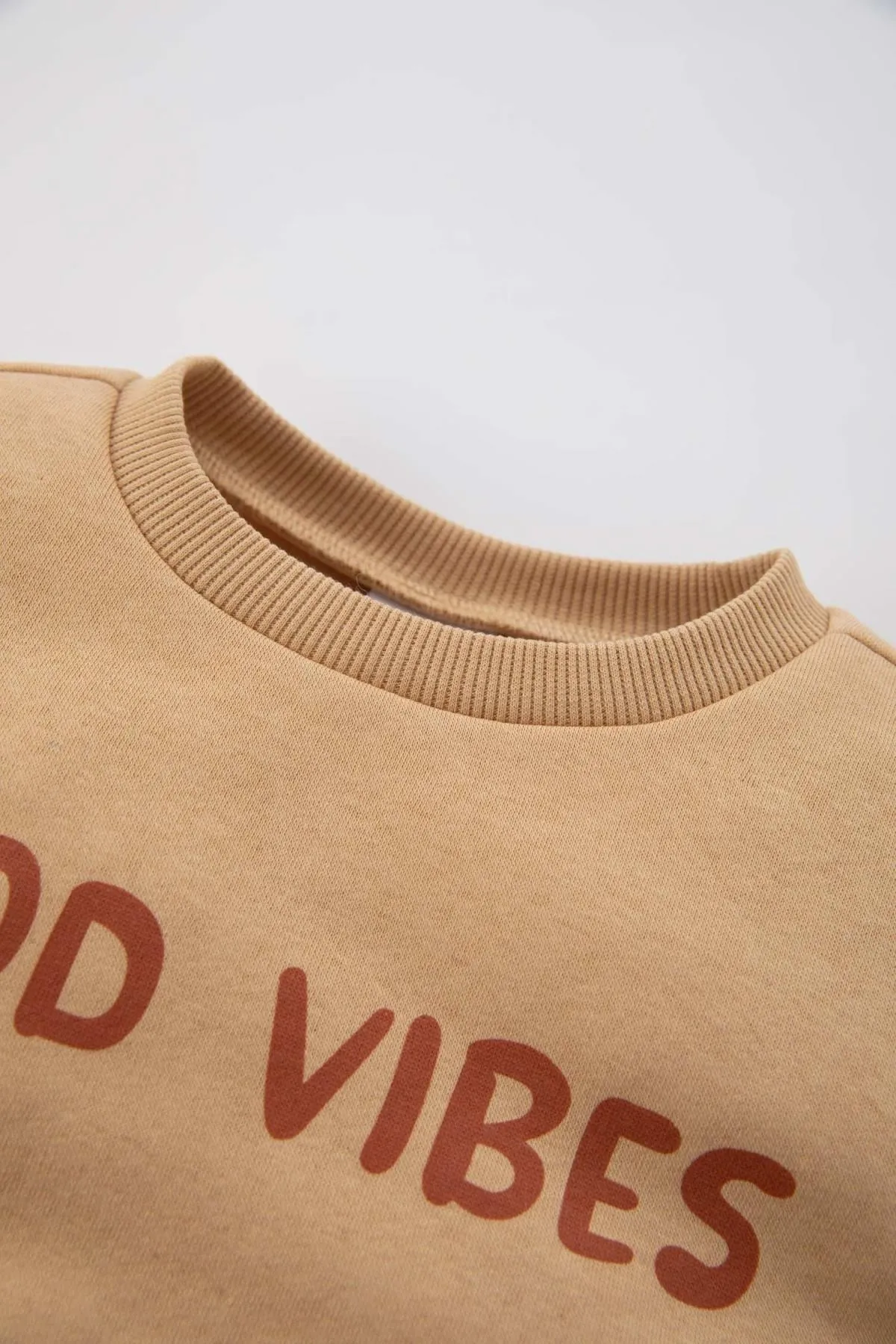 DeFacto  Weich gefüttertes Sweatshirt mit Slogan-Aufdruck für Babys