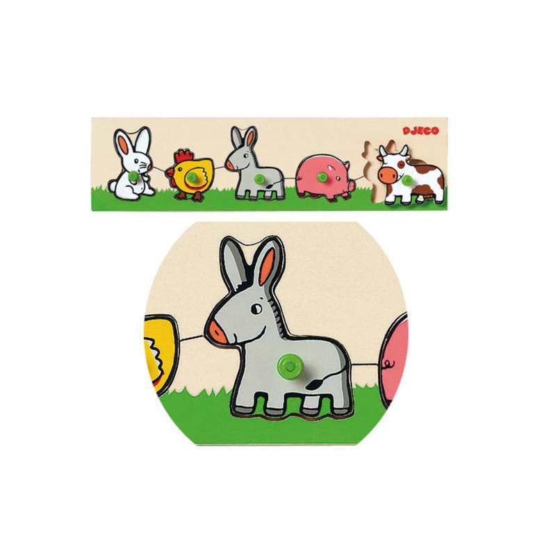 Puzzle encastrement barrette ferme Djeco