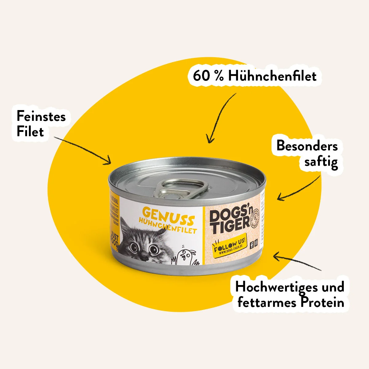 Dogs'n Tiger Genuss Nassfutter Hühnerfilet kaufen bei ZooRoyal