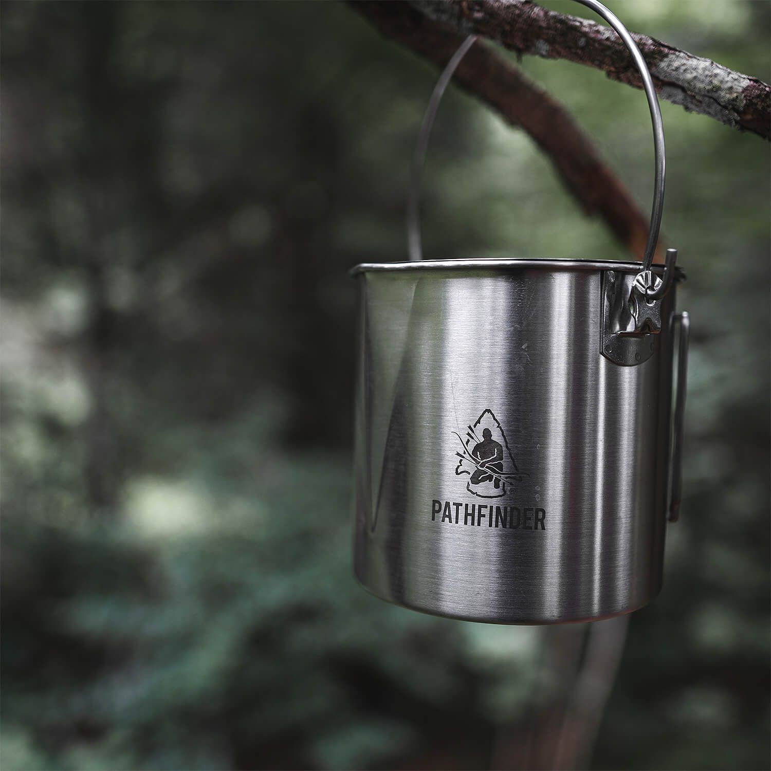 Edelstahl Bush Pot mit Deckel 1.9 Liter