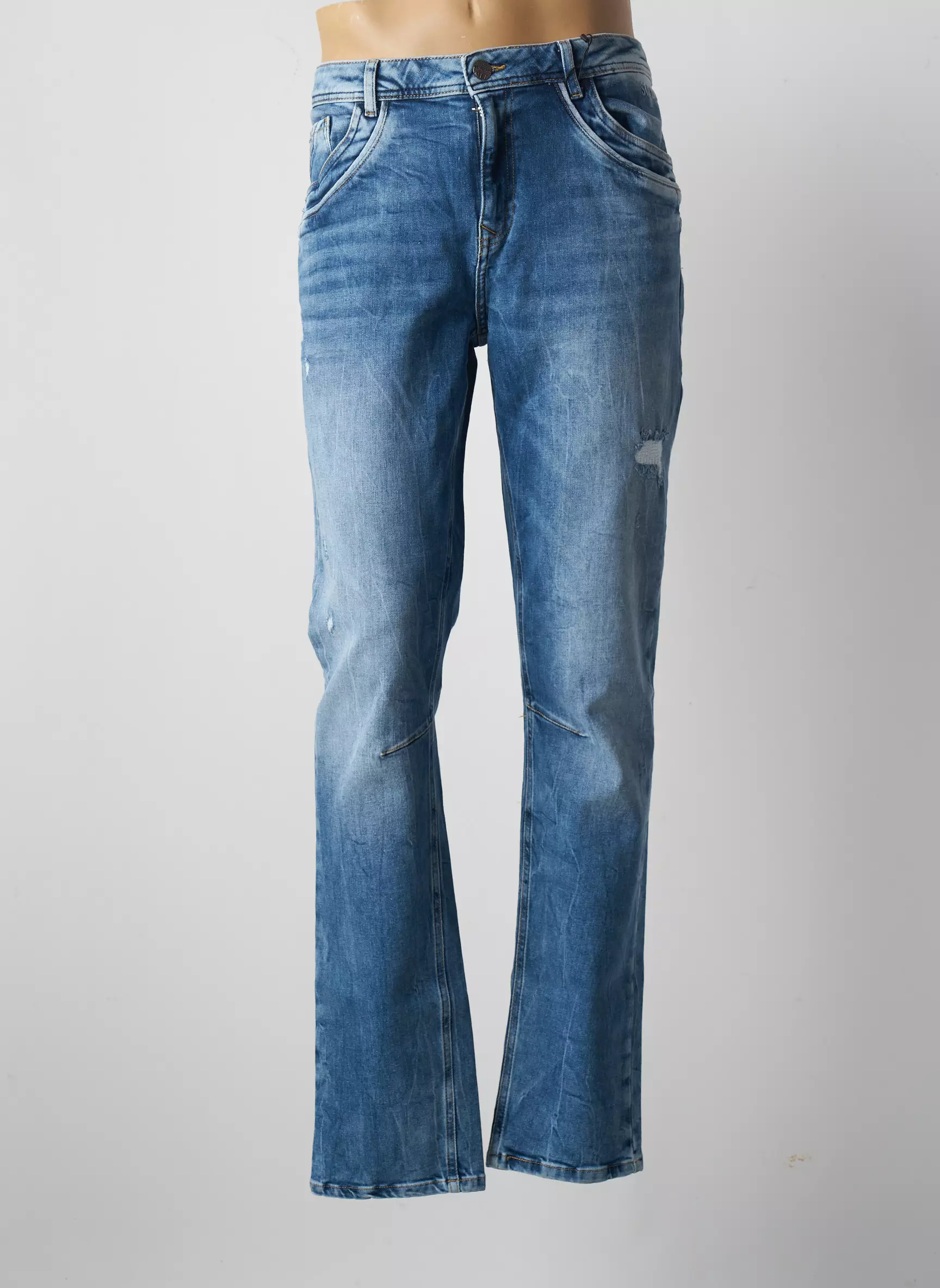 Street One Jeans Coupe Droite Homme couleur bleu