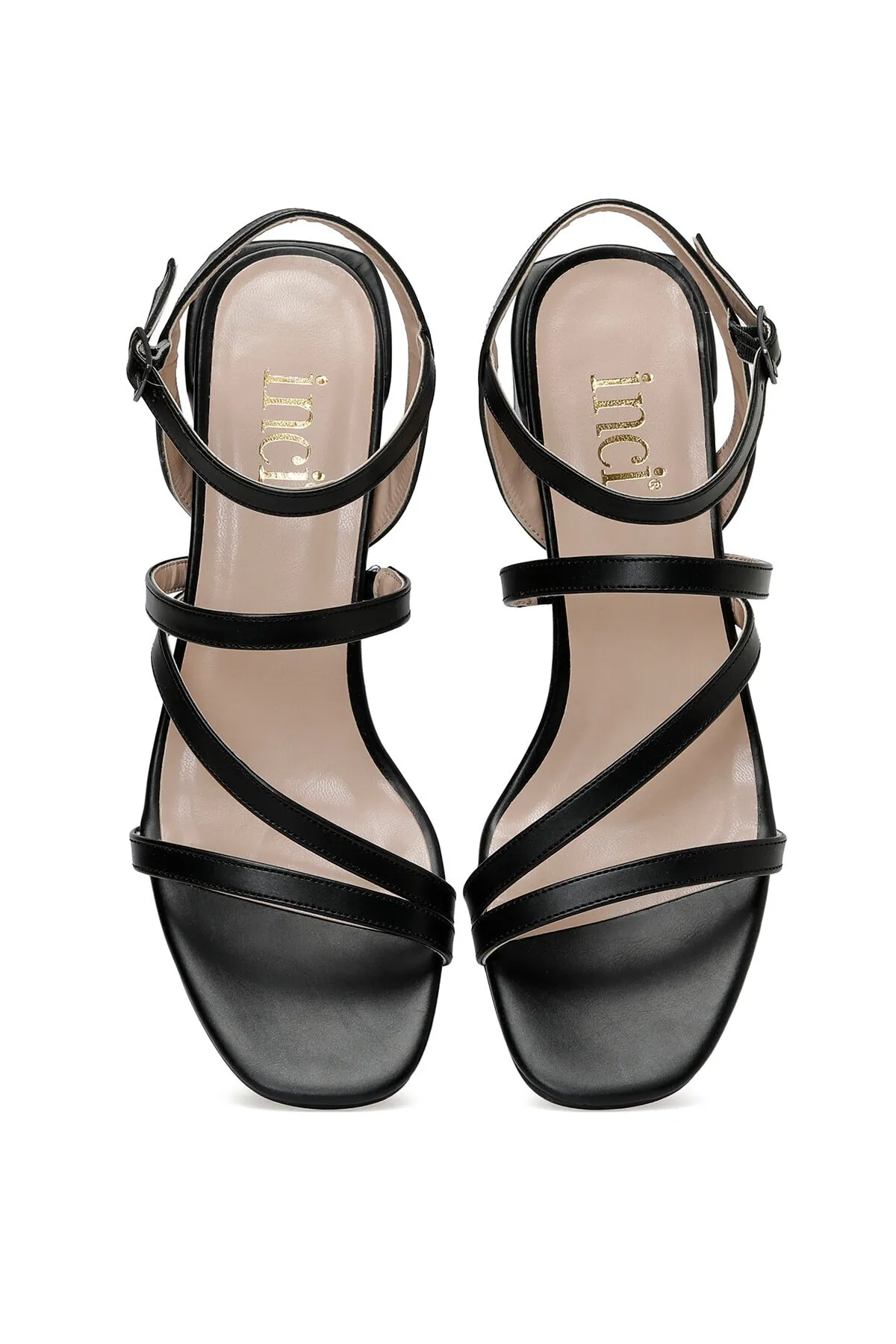 İnci  Sandalette - Schwarz - Blockabsatz