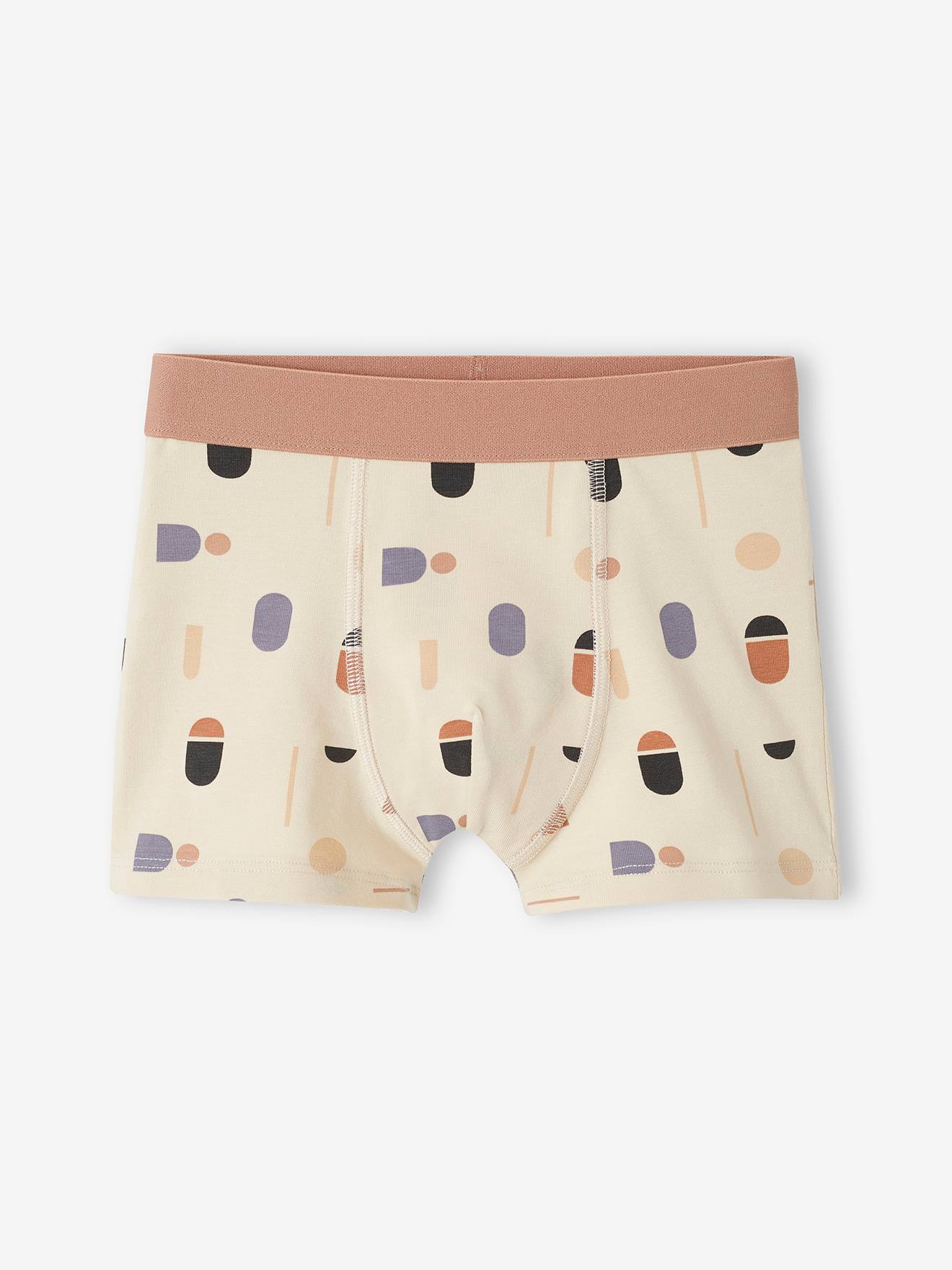 Vertbaudet 5er-Pack Jungen Boxershorts mit Bio-Baumwolle - wollweiß