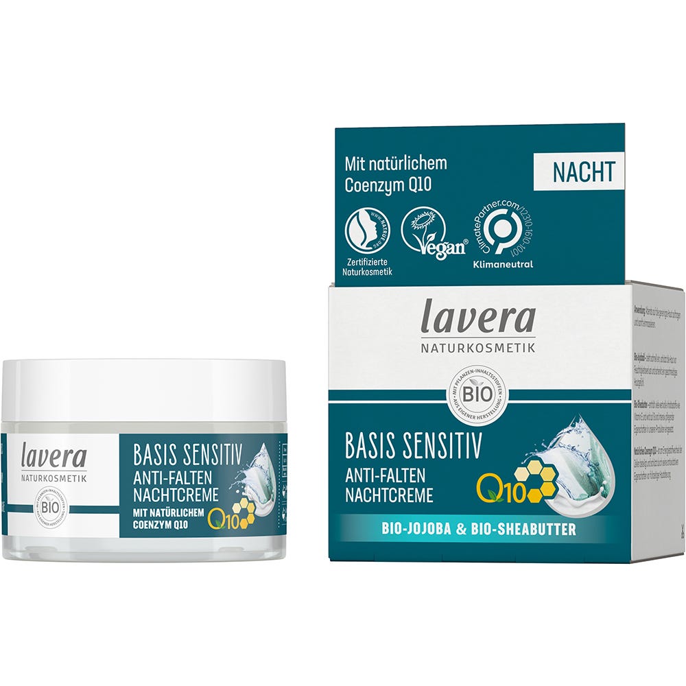 Lavera Basis Sensitiv Antifalten Nachtcreme Q10 50 ml