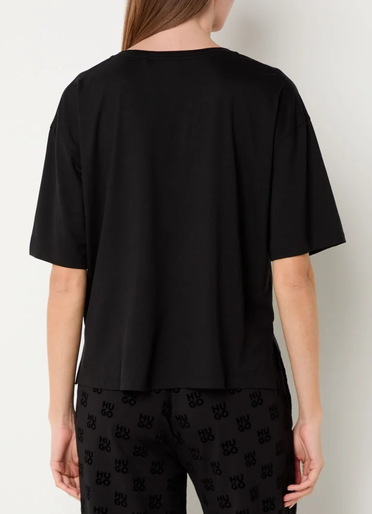 Top de pijama din lyocell cu logo HUGO BOSS