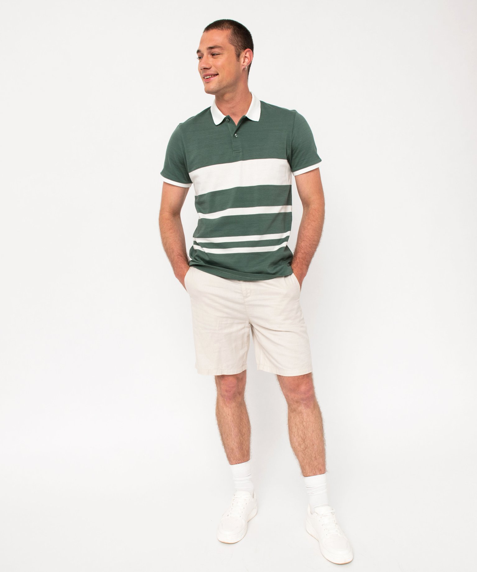 Polo manches courtes bicolore homme raye | GEMO