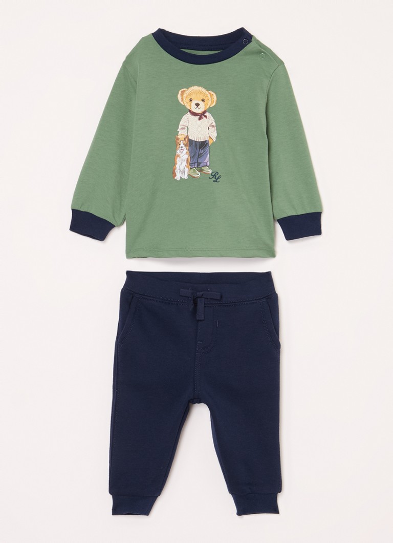 Completo due pezzi Ralph Lauren: camicia a maniche lunghe e pantaloni della tuta