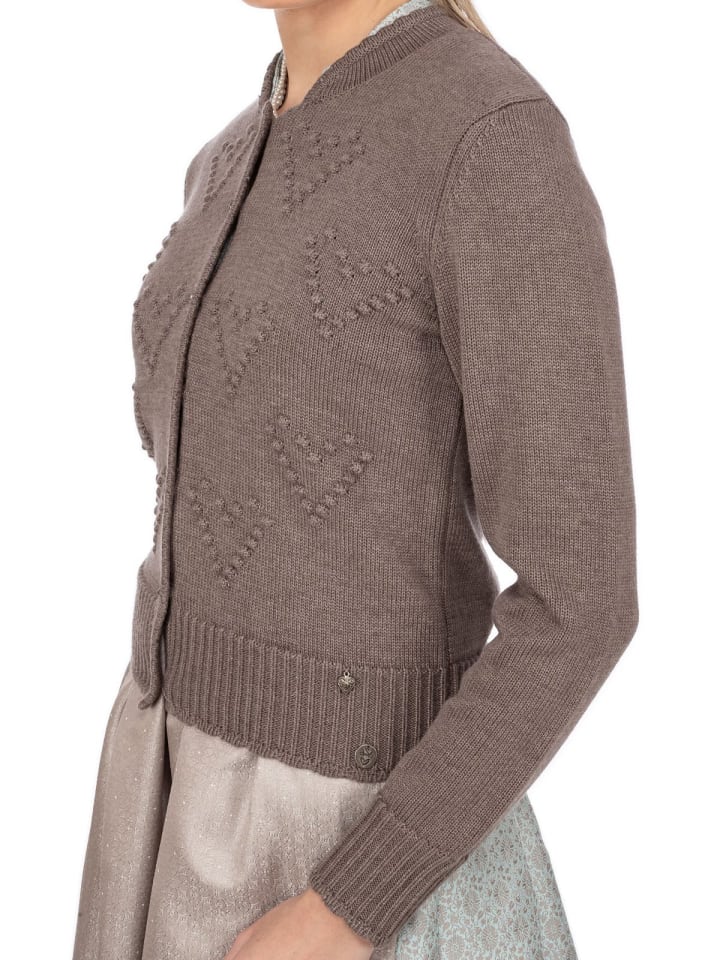 Spieth & Wensky Strickjacke BRESCIA in dunkelbraun günstig kaufen