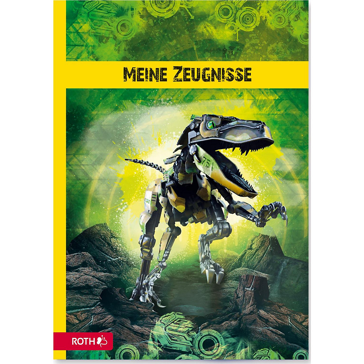 Zeugnismappe Robo-Rex A4, wattiert, inkl. 10 Einlagen