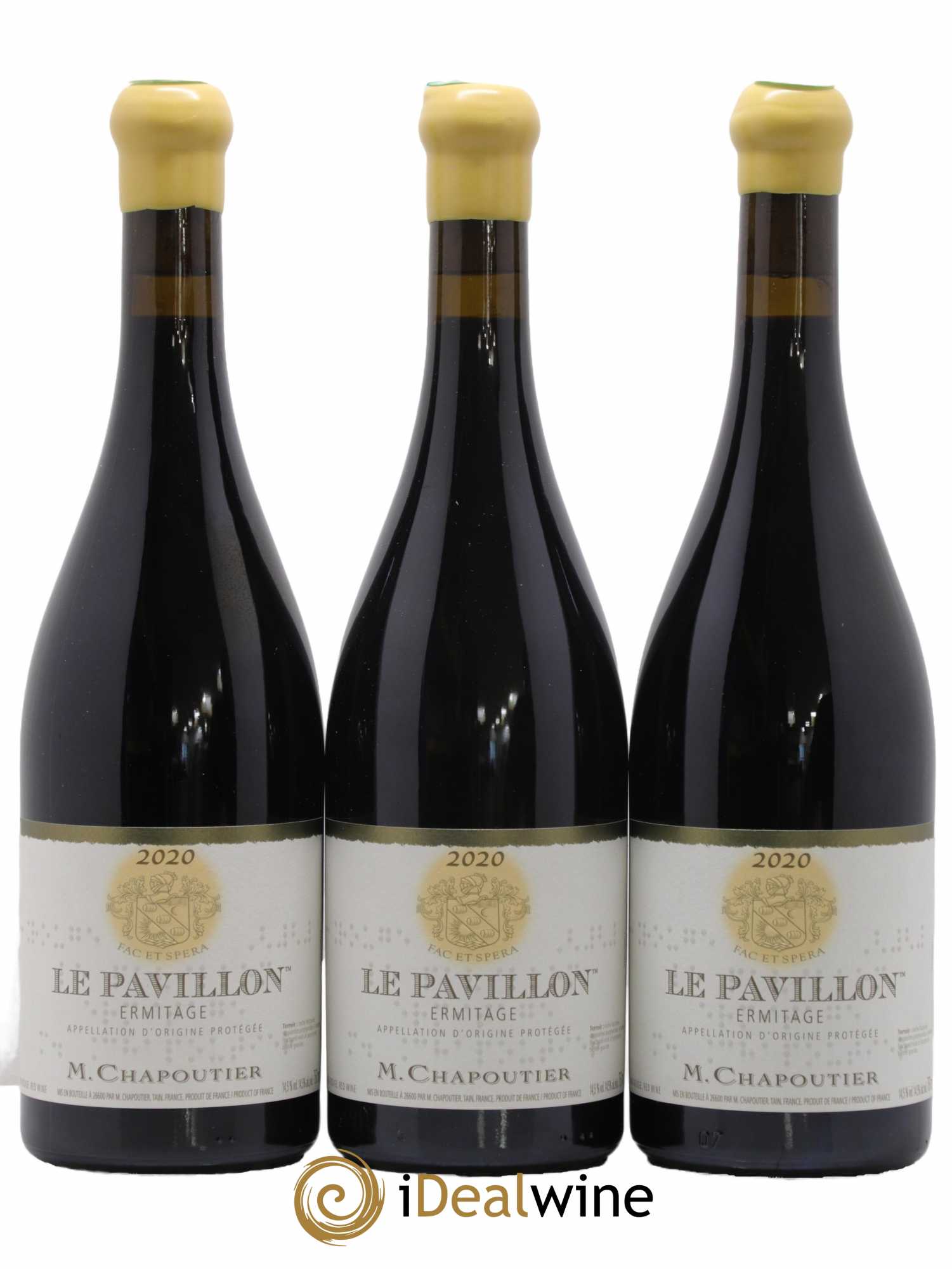 Hermitage Ermitage Le Pavillon Chapoutier  2020 - Lot de 3 Bouteilles