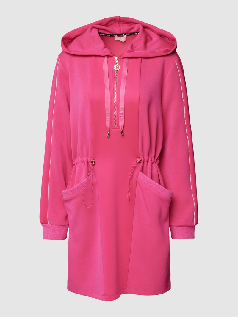 Sweatkleid mit Kapuze in pink