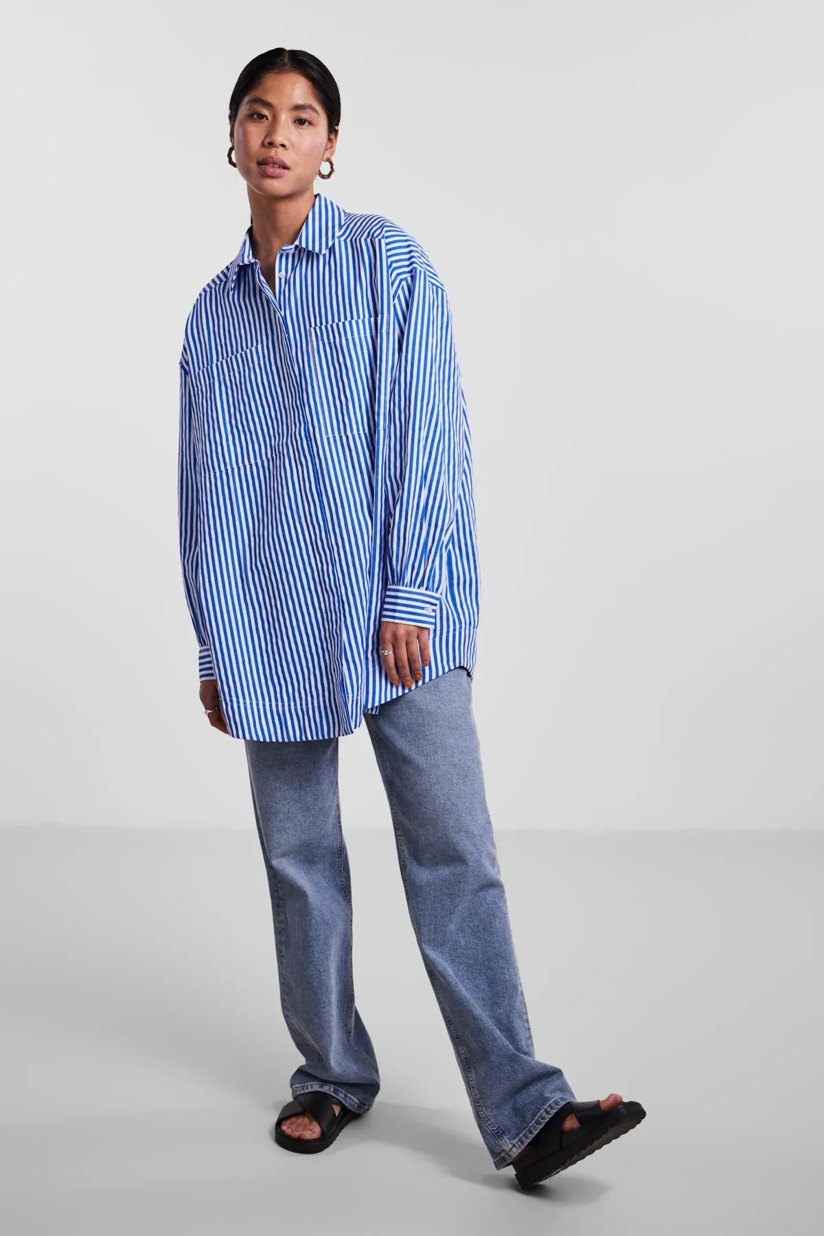 PIECES  Hemd - Weiß - Oversized