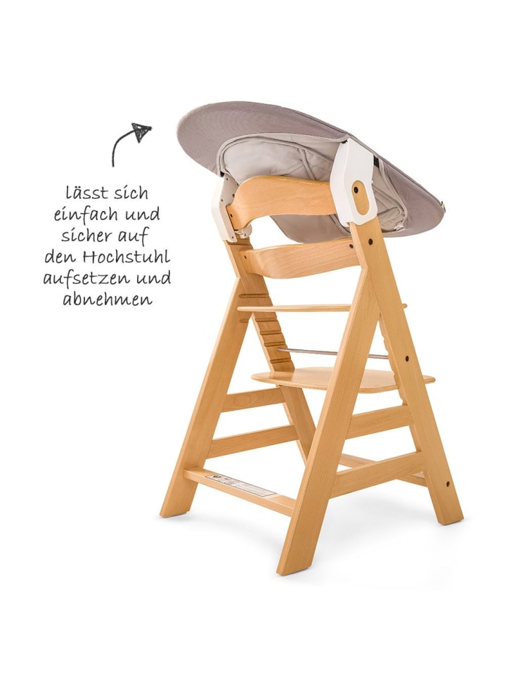 Hauck Alpha Plus Natur Newborn Set - 4-tlg. Hochstuhl in beige günstig kaufen onesize