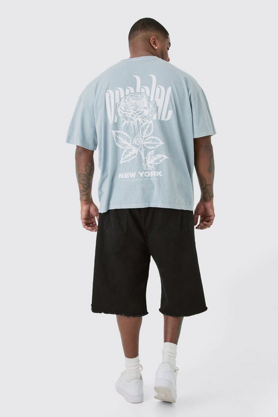 Plus T-Shirt mit Rosen-Print