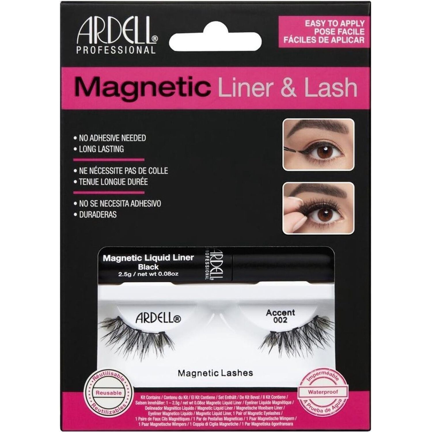 Ardell Magnetic Liquid Liner & Lash Kit Faux Cils Eyeliner Magnétique Accent 002