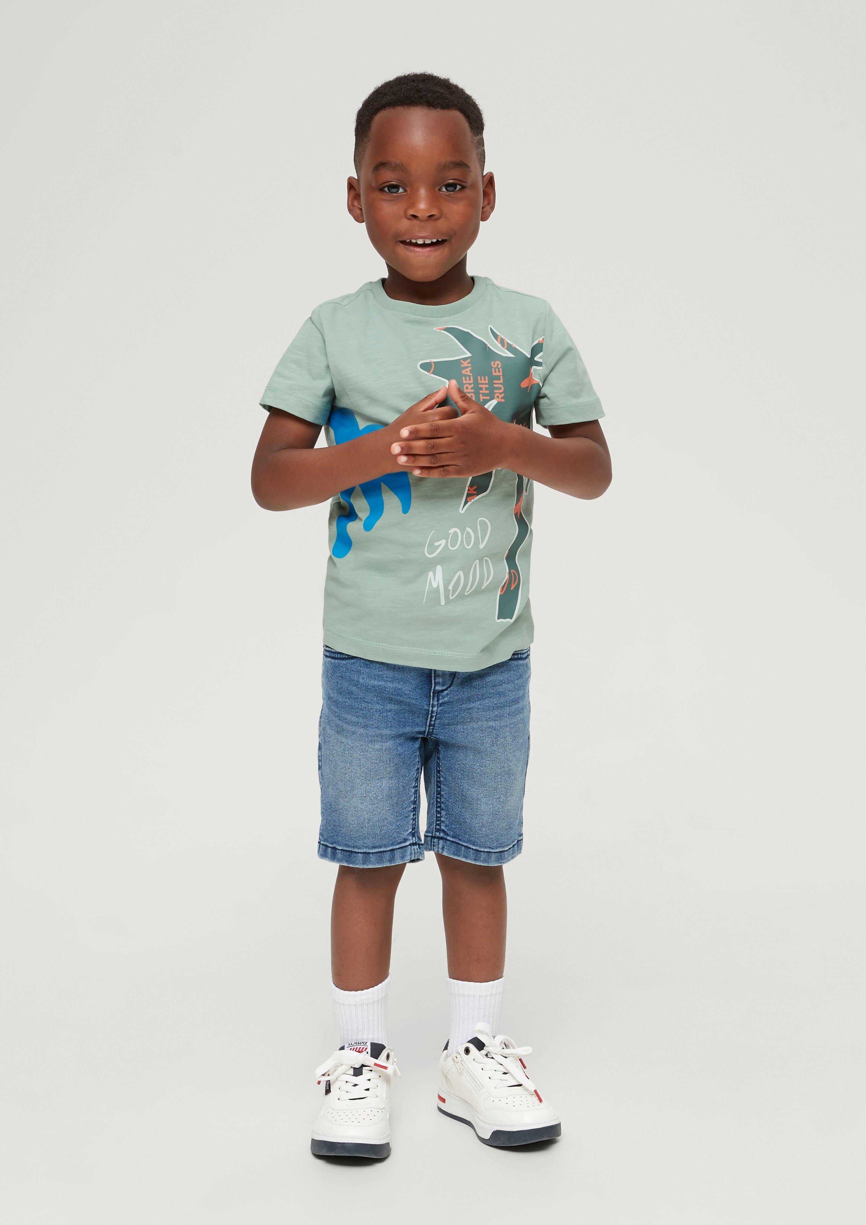 Baumwollshirt mit Print  2130690-6091